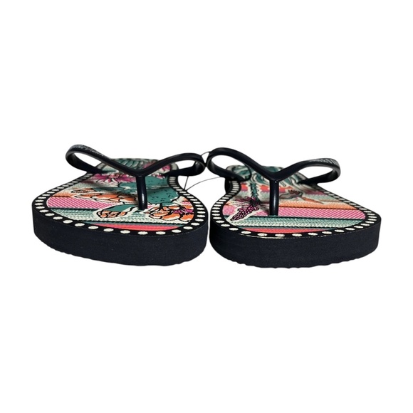 Double D Ranch Flip Flops Thong Sandals Size M (8 8.5 9 9.5) Cactus Hummingbird - Picture 7 of 12